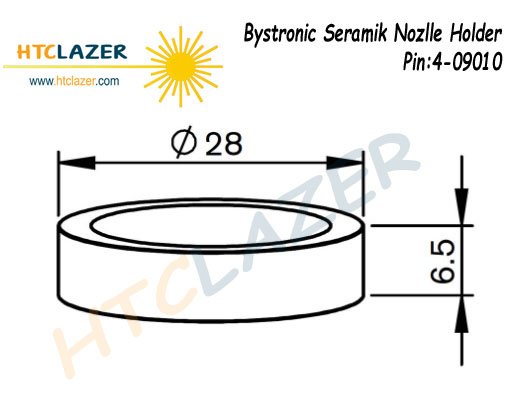 Bystronic Seramik Halka Pin: 4-09010 D28 H6.5